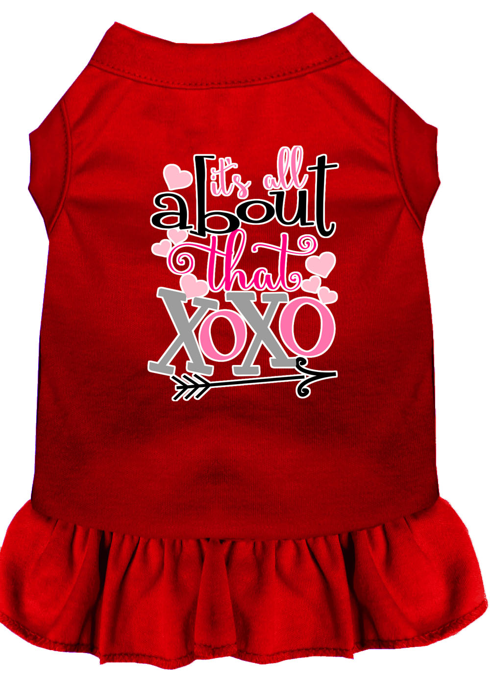 All about the XOXO Screen Print Dog Dress Red 4X
